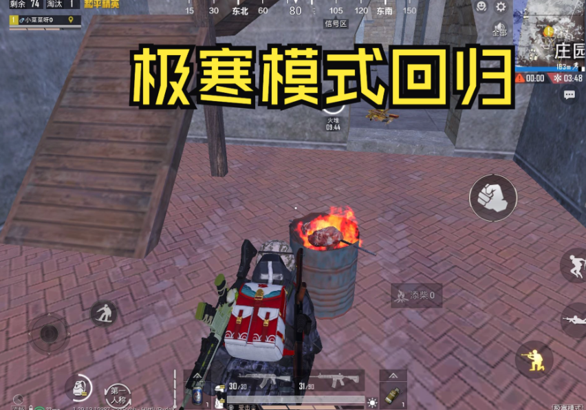 和平精英极寒模式怎么点燃树枝