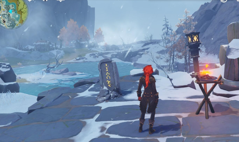 原神雪山河边上三个柱子怎么点亮