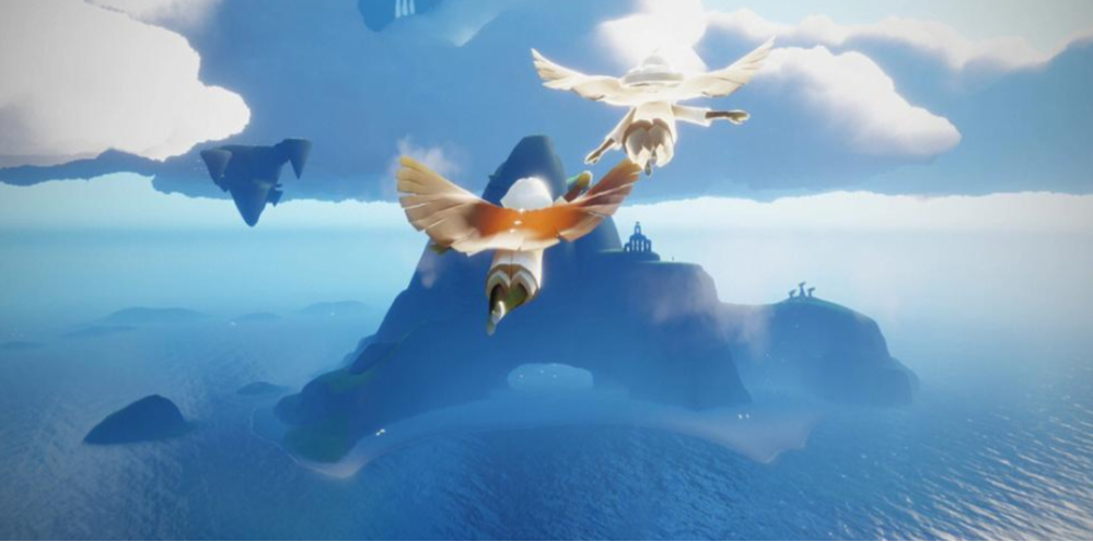 光遇如何飞着划水转圈