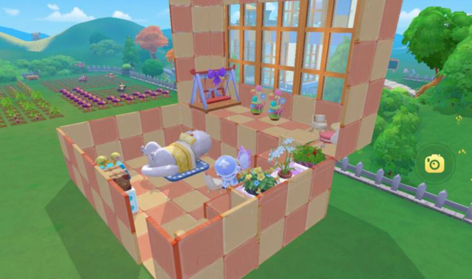 摩尔庄园怎么把邻居家具放进庭院