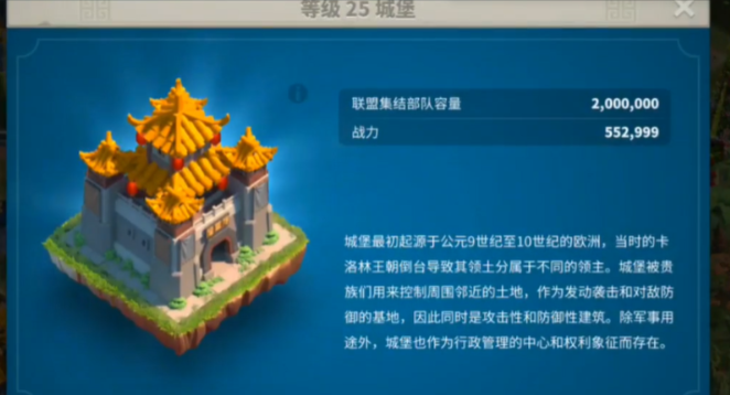 万国觉醒城堡20升21有什么需求