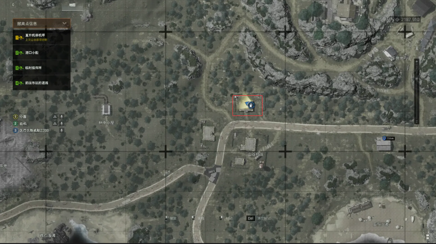 暗区突围山谷村庄在哪