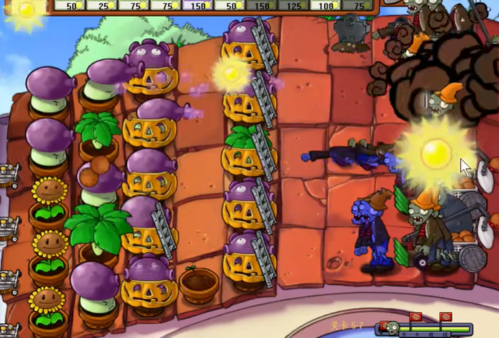 植物大战僵尸95版5-7怎么过