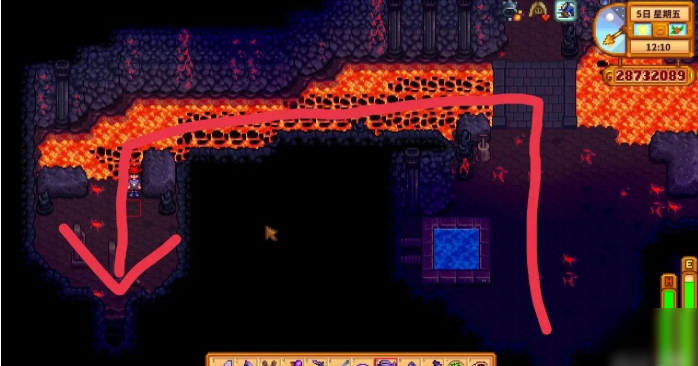 星露谷物语姜岛火山怎么进